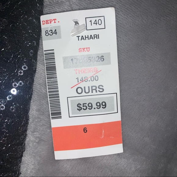 Tahari Sequined Skirt Black/Gunmetal - Picture 2 of 12